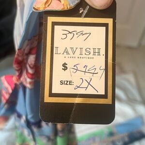Lavish Colorful Floral Dress 2X